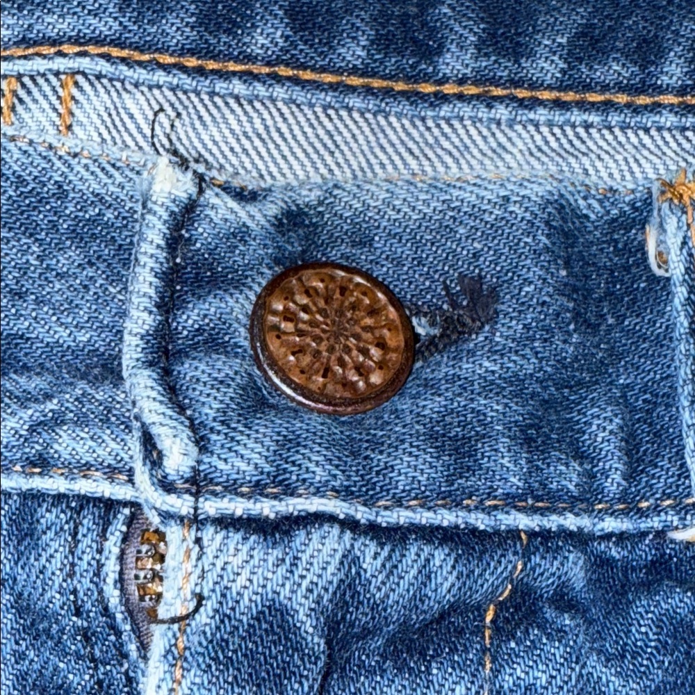 Vintage 1960s 70s denim blue Jean shorts women’s size 30 - Picture 2 of 5